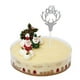 thumbnail image 3 of 10 Unidades Ciervo Brillante Adorno Centro de Torta de Navidad Glaseado de tarta de Papel de Niños Monda de Comida Plata, 3 of 9