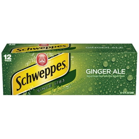 Boston Ale - Schweppes Caffeine-Free Ginger Ale, 12 Fl. Oz., 12 Count