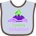 thumbnail image 3 of Inktastic I Love My Grandma Cute Turtle Family Boys or Girls Baby Bib, 3 of 4