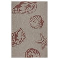 thumbnail image 1 of LR Home CAPTI81018REE5070 5 x 7 Pi Captiva Bijou Plage Espace Intérieur et Extérieur Rug&44; Rouge & Beige, 1 of 2