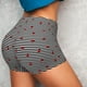 thumbnail image 4 of Fotbe Ladybugs on Black and White Striped Shorts Sin Costuras – Shorts Deportivos de Cintura Alta para Mujer, Elásticos para Gimnasio, Yoga, Running o Ciclismo-X-Large, 4 of 8