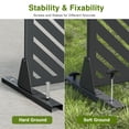 thumbnail image 5 of MAYEERTY Freestanding Metal Screen – Versatile Galvanized Steel Divider,Diagonal stripes,Black, 5 of 9