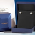 thumbnail image 5 of Gem Stone King 18K Yellow Gold Plated Silver Lab Grown Diamond Stud Earrings for Women | 1.48 Cttw | Gemstone April Birthstone | DEF Color | VVS-VS Clarity | Round 6MM, 5 of 6
