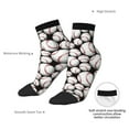 thumbnail image 4 of Goofa Cute Baseball Pattern Non Slip Socks with Grips for Elderly, Crew Socks Yoga Hospital Socks Cushioned Sole Gripper Socks for Men Women, 4 of 5