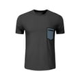thumbnail image 2 of HOMADLES Mens T Shirts Crewneck Elastic Quick Dry Casual Soft Athletic Pocket, Tee Black 2XL, 2 of 5