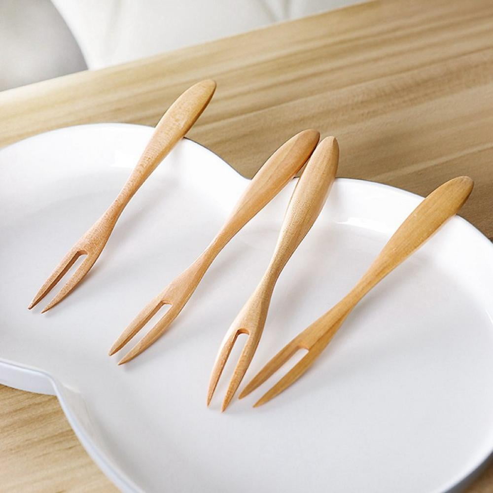 Overfox Toothpicks Wood, Charcuterie Accessories, Wooden Forks, Bamboo