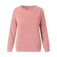thumbnail image 4 of Chemises de Compression à Manches Longues pour Femmes à Col Rond Uni Plus Sweat-Shirt Oversize Pulls Coupe Ample à la Mode des Hauts Légers pour les Femmes de Grande Taille, 4 of 5