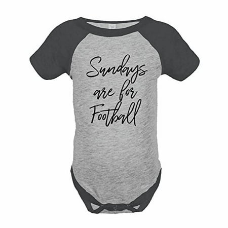 

7 ate 9 Apparel Funny Kids Football Sunday Baseball Onepiece Grey
