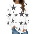 thumbnail image 2 of Fznquz Crewneck Women's Sweatshirts Winter White Long Sleeve Pullover Tops Loose Fit 2025 Casual Womens Fashion, 2 of 5