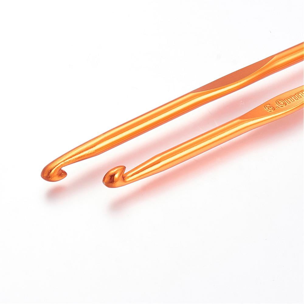 Aluminum Crochet Hooks Dark Orange Pin: 5.0mm 148x4.5mm