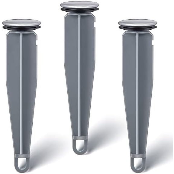 Pop up Stoppers Compatible with Moen Drain Components, Chrome Bathroom Sink Drain Plunger, 4-7/8 Tall, 1-1/4 Cap Dia, with 1 Mounting Hole and Gasket Seal, Replacement for 88994 (3 Pack)