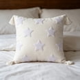 thumbnail image 5 of 4th of July Patriotic Striped Pillow, Cream Corner Tassels Velvet Design, Soft Cushion for Sofa Bed Patio Living Room, 5 of 6