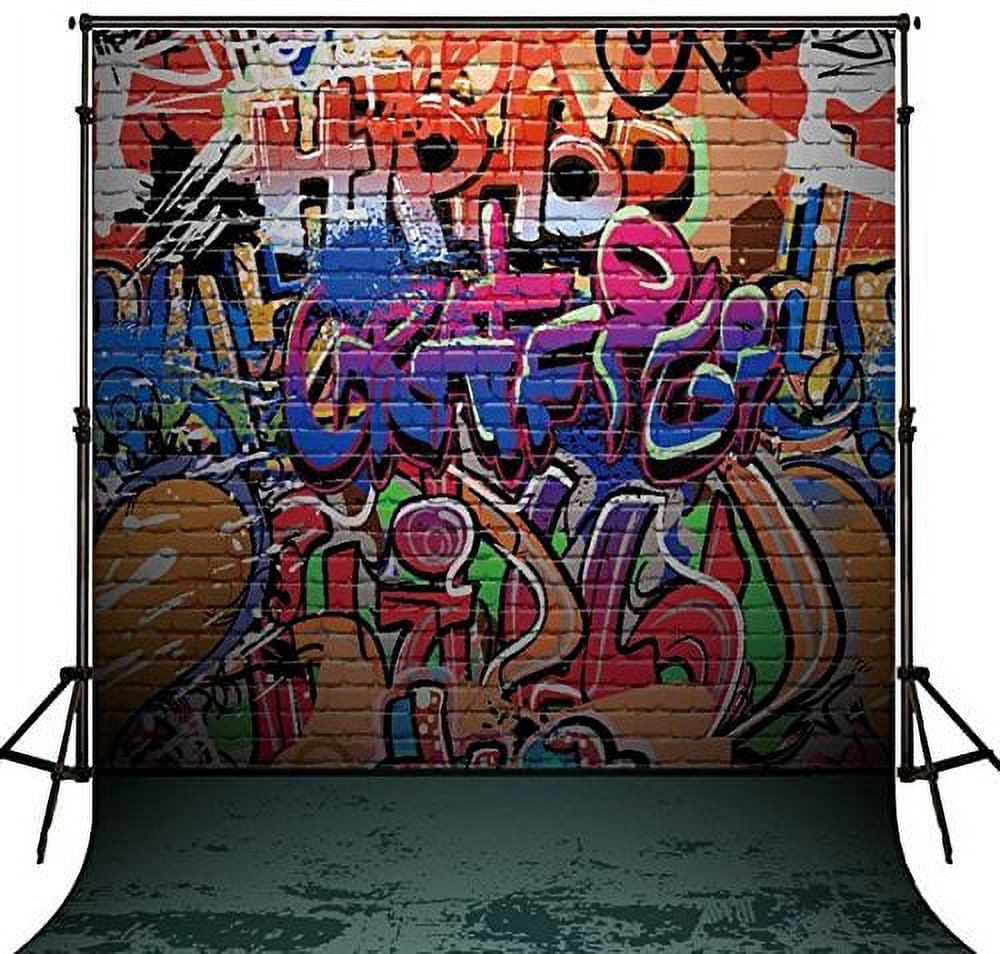 90er Jahre Fotohintergrund, 2,2x1,5 M, Vinyl, Graffiti/Retro-Design – Für Parties, Fotoshootings
