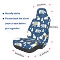 thumbnail image 3 of Wukai cute winter bear Full Set Car Seat Covers with Soft Padding Universal Auto Front Seats Protector and Cushion Mat, 3 of 5