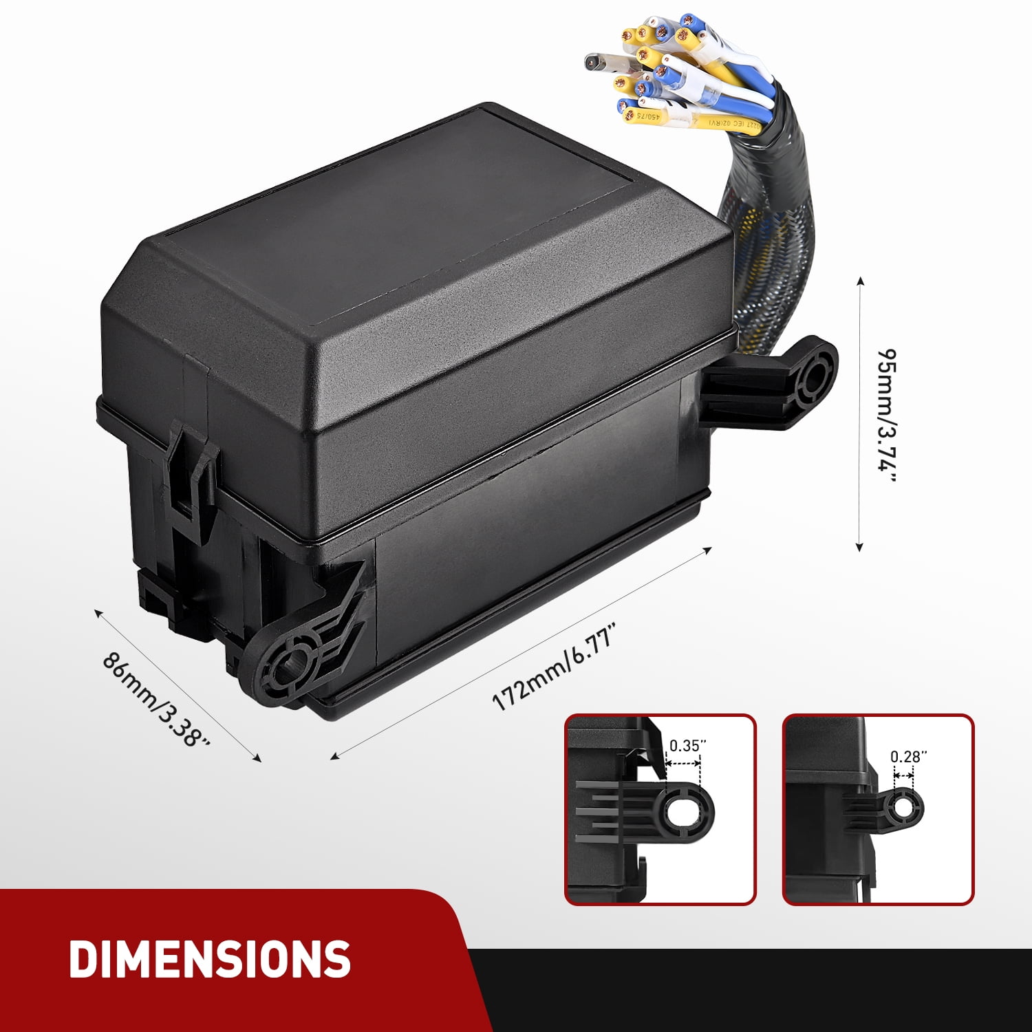 Nilight 12V Fuse Relay Box 6 Relays 6 Slots ATC/ATO Blade Fuse Holder 4Pin 5Pin  40A Relay Pre-Wired Waterproof Block Kit Universal for Automotive Car Truck Camper Boat
