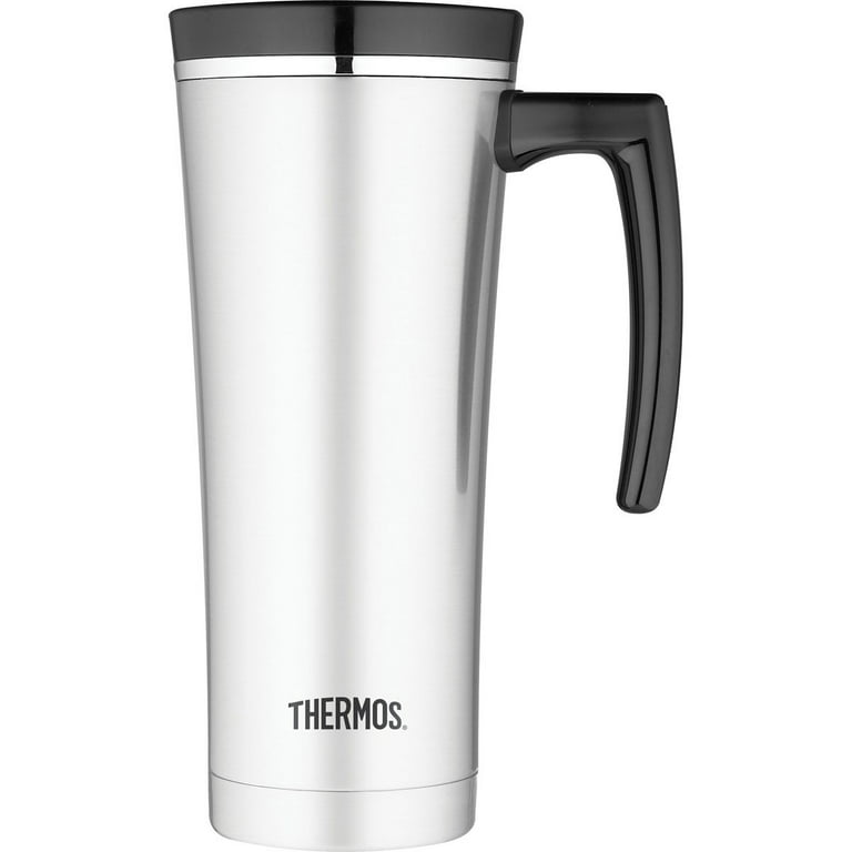 Thermos 16 oz Sipp Insulated Stainless Steel Travel Mug w/ Handle -  Silver/Black 