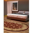 thumbnail image 4 of Unique Loom Voyage Collection Area Rug - St. Louis (7' 10" x 10' Oval Red/Gold), 4 of 10