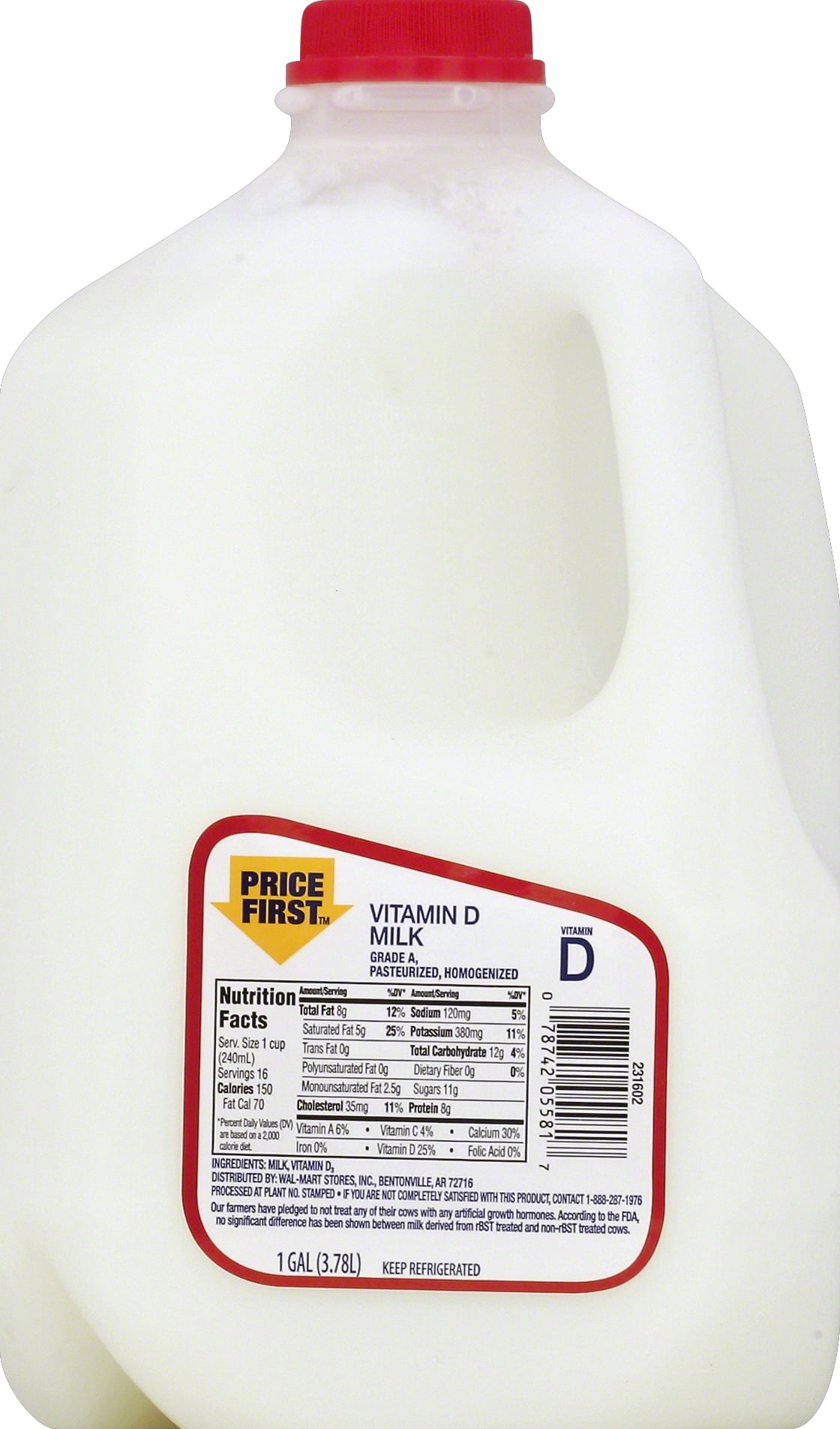 Price First Whole Milk, 1 gal Walmart Inventory Checker BrickSeek