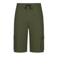 thumbnail image 5 of LONKITO Mens Cargo Shorts Elastic Waist Outdoor Fishing Hiking Shorts with Pockets Solid Color Casual Work Clothes, Size M, 5 of 8