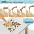 thumbnail image 3 of Yayeee 6 Pack Kitchen Dish Cloths for Washing Dishes Soft Absorbent Microfiber Towels, Green Floral Pattern, 3 of 9