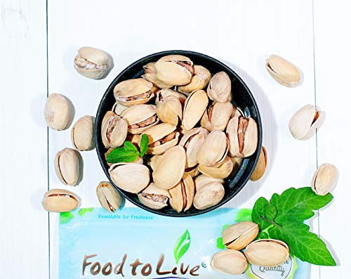 Pistachios Roasted and Salted, 3 Pounds - Kosher, Vegan - by Food to Live