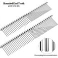 thumbnail image 4 of 2/1PCS Dog Grooming Comb Pet Dog Combs With Rounded Ends Stainless Steel Teeth Cat Comb For Knots Mats & Loose Hair Removal Dematting Tool For Small Medium & Large Pets, 4 of 5