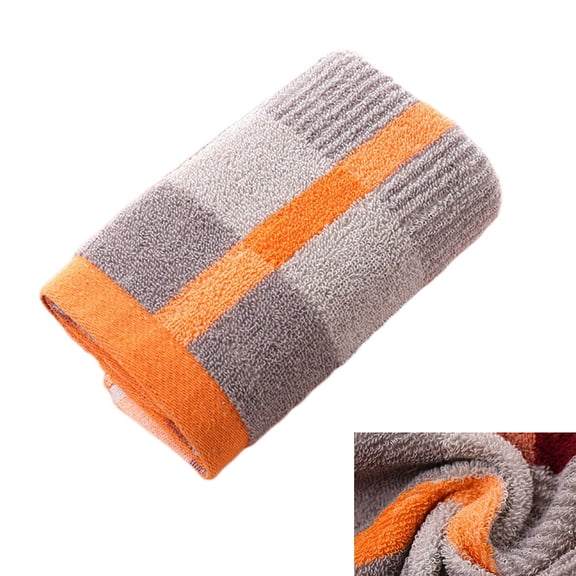 OATIPHO Orange Cotton Bath Towels Thickened Face Towels for Cleaning and Hair Drying