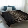 thumbnail image 4 of Leopard Print Blanket Soft Cozy Warm Throw Blanket for Couch, Plush Fuzzy Flannel Fleece Blankets for Sofa, Chic Abstract Black Brown Animals Texture Bed Blankets Lightweight Gifts for Women, 50"x80", 4 of 9