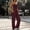 Wine women's 2 piece outfits a1, variant on Cagogo Women's 2 Piece Outfits Scoop Neck Sleeveless Crop Top Wide Leg Pants Set Casual Summer Matching Lounge Sets Tracksuits Loungewear Travel Airport Clothes, Wine 2XL