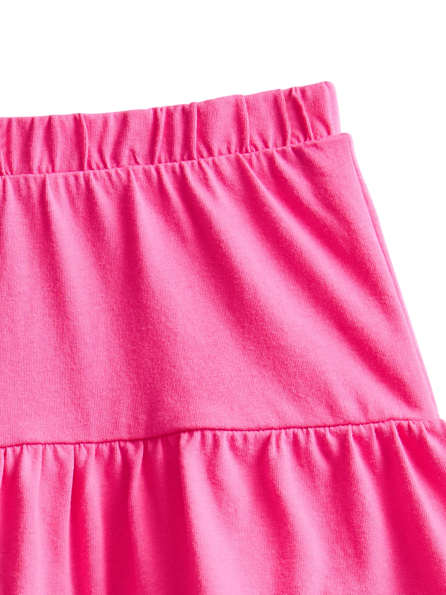 Wonder Nation Toddler Girls Tiered Ruffle Scooter Skirt, Sizes 18M-5T
