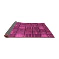 thumbnail image 2 of Ahgly Company Indoor Round Checkered Purple Modern Area Rugs, 7' Round, 2 of 4