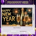 thumbnail image 2 of Gold Glitter Happy New Year Banner Fireworks Design New Year Display Champagne Theme Festive Gold Festive Backdrop for New Year Party Home Gathering New Year's Eve, 2 of 9