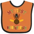 thumbnail image 3 of Inktastic My First Thanksgiving Day Turkey Boys or Girls Baby Bib, 3 of 4