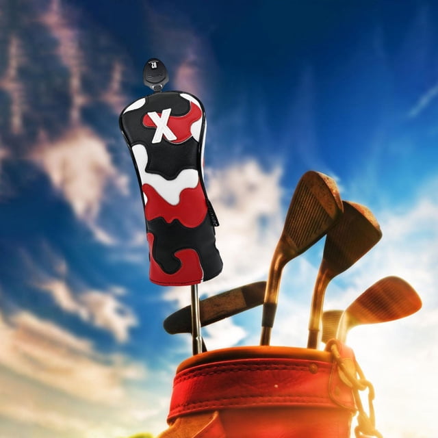 DYNWAVECA Housse de Tête de Club de Golf Anti-Rayures Col Long, Doublée, Étui de Protection Imperméable Tendance Cadeau pour Golfeur