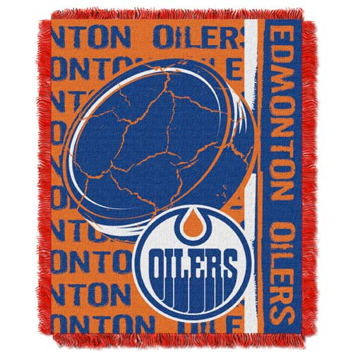 Edmonton Oilers Jacquard Woven Throw Blanket