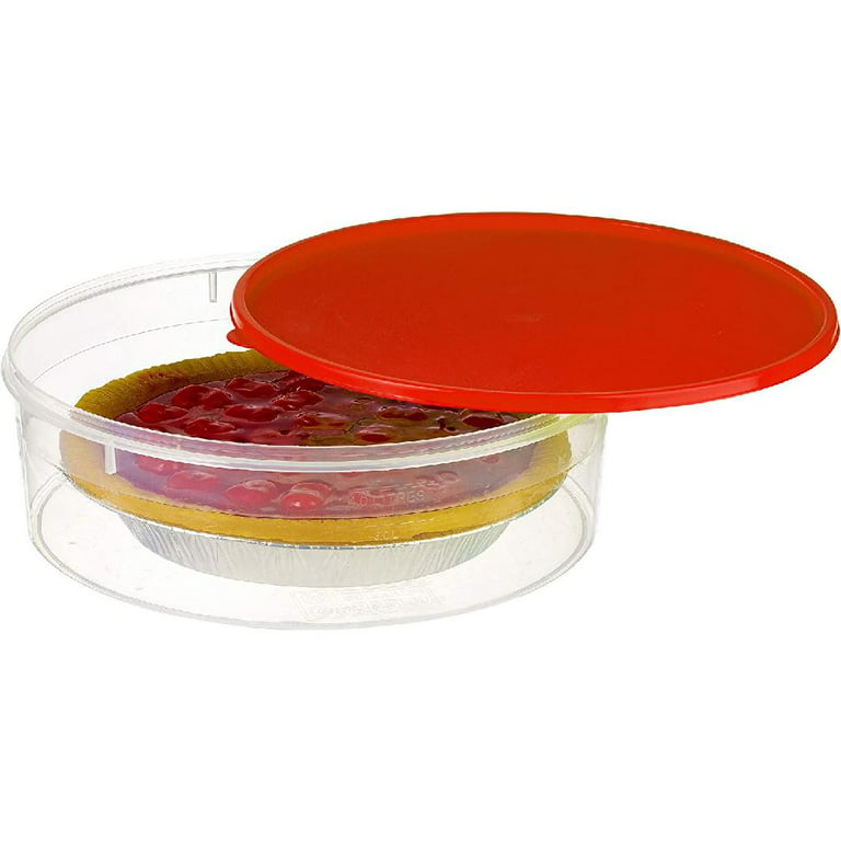 Miles Kimball Plastic Pie Carrier with Lid - BPA Free, Lightweight,  Airtight, Washable Pie Keeper with Hinged Cover - Keeps Cake, Cookie,  Cupcake