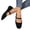 Black, variant on Dakaela Women's Flats Shoes Comfortable Square Toe Dress Mary Jane with Ankle Strap Formal Causal Work Walking Slip on Loafers Black 6.5