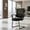 Black-H, variant on Stacking Waiting Room Guest Chair, Set of 2 Office Mesh Arm Chair with Comfy Padded Seating, Room Saving, Black
