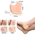 thumbnail image 5 of Juego de 2 pares de protectores de talón de silicona beige transparente - Almohadillas plantares para talones de hombres y mujeres - Espolón calcáneo - Protección de zapatos Dr Martens, 5 of 5