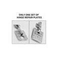 thumbnail image 3 of 2 Pcs Cabinet Hinge Repair Brackets, Hinge Repair Plate with Screws, Furniture Hinge Repair Kit, for Wood Furniture, Kitchen, Cupboard, 3 of 5