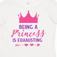 thumbnail image 4 of Inktastic Being a Princess is Exhausting, Crown, Hearts Girls Toddler T-Shirt, 4 of 5