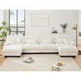 thumbnail image 3 of GAKMCIL 173.2" Loveseat Sofa, 4 Seater Modular Sectional Sofa, Large L Shaped Sectional Fluffy Couch, Chenille Cloud Couch with 2 Ottoman, Deep Seat Sofas for Living Home, 3 of 9