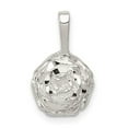 thumbnail image 3 of 925 Sterling Silver Rose Charm Pendant, 3 of 5