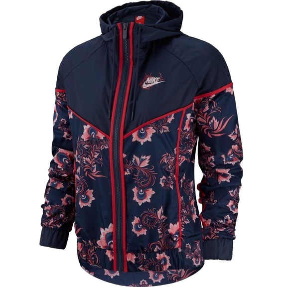 Nike Floral Print Women's Jacket Blue 922188-471 (XL)