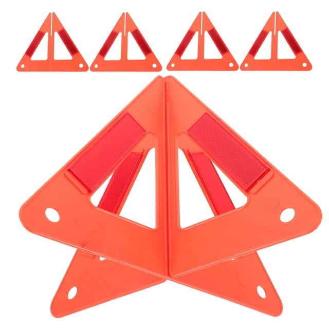 SEWCHICS 5 Pcs Triangle d'Avertissement Pliable Réfléchissant pour Urgence Automobile Sécurité Routière