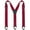 Burgundy, variant on Coffee Brown Suspenders for Men, 1.5 inch Wide Adjustable Elastic Y-Back Braces with 3 Snap Loops