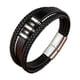 thumbnail image 1 of Brazalete de cuero para Hombre Sunnimix cuero acero inoxidable 21 cm, 1 of 8