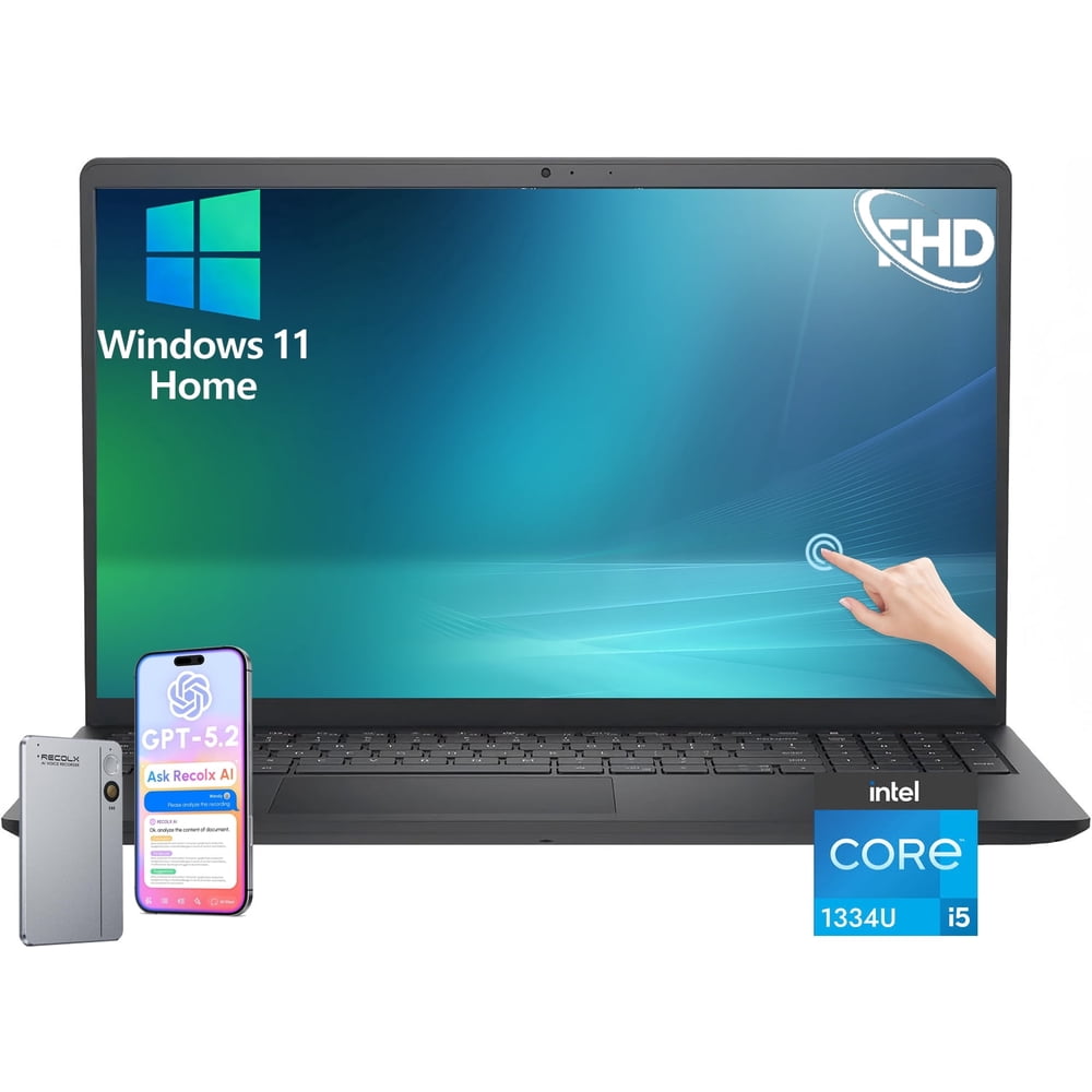 Dell Inspiron 15 Touchscreen Laptop, 15.6" FHD Touch, 13th Gen Intel Core i5-1334U, 8GB RAM, 512GB SSD, Windows 11 Home in S Mode