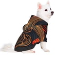 thumbnail image 2 of Honeii Fiery Floral Pattern Print Small Dog Hoodies Pet Hooded Sweatshirts Fall Winter Puppy Cat Sweaters Warm Clothes for Small Dogs Outfits Costume-X-Large, 2 of 7