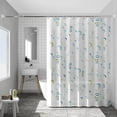 thumbnail image 1 of shower curtain waterproof and mildew-proof shower curtain water world single curtain 150 width * 180 height [send hanging ring], 1 of 1